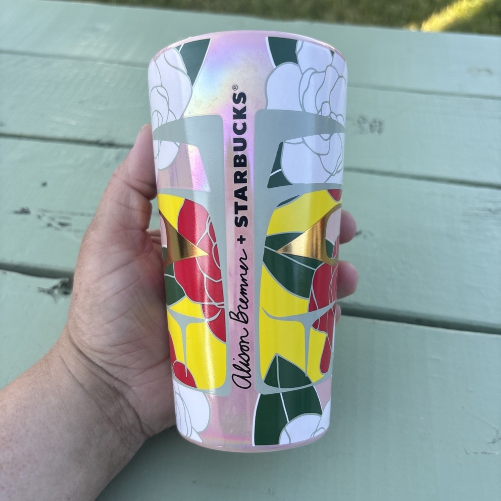 Alison Bremner Starbucks Mug 12 oz Ceramic Tumbler Iridescent Pink Las Vegas LE